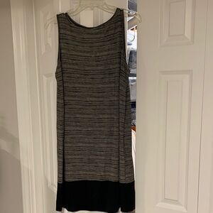 Sleeveless Striped Black and cream Dress